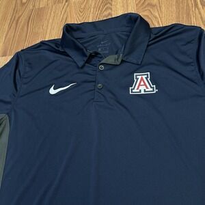Nike University of Arizona Wildcats Golf Polo Shirt Men's 2XL Navy Blue Dri-Fit
